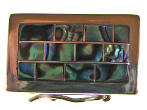 5-Strand Paua Shell Rectangle Box Clasp