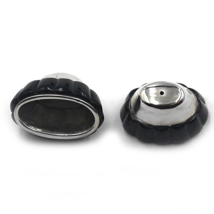 (IC008) Black Onyx Inlay Cones