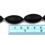 14 x 25mm Matte Black Onyx Ovals