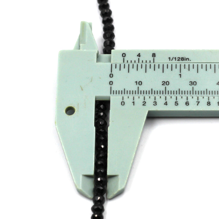 (BS-004) 4mm Faceted Black Spinel