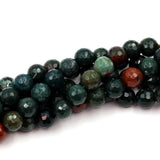 8mm Round Faceted Bloodstone