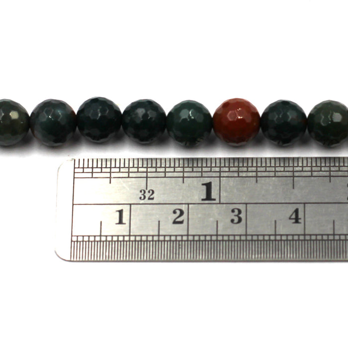 8mm Round Faceted Bloodstone