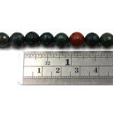 8mm Round Faceted Bloodstone