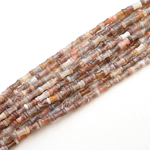 (bots007) Botswana Agate Barrels and Rondells - Scottsdale Bead Supply