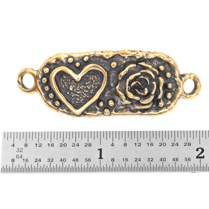 (bzlk002) Bronze <3 with Rose Link