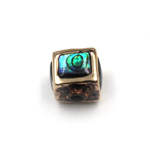 Abalone Inlay Bronze Bead