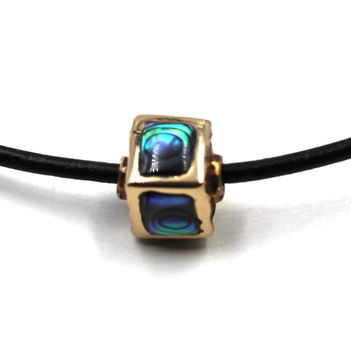 Abalone Inlay Bronze Bead