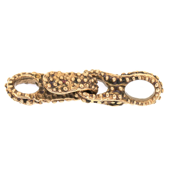 Bronze Ball End Hook and Eye Clasp 20.7x7.5mm