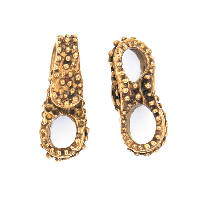 (bzc020-7538) Dotted Bronze Hook and Clasp
