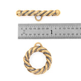 (bzct103-8608) Bronze Twisted Rope design toggle