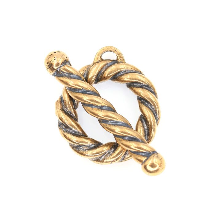 (bzct103-8608) Bronze Twisted Rope design toggle