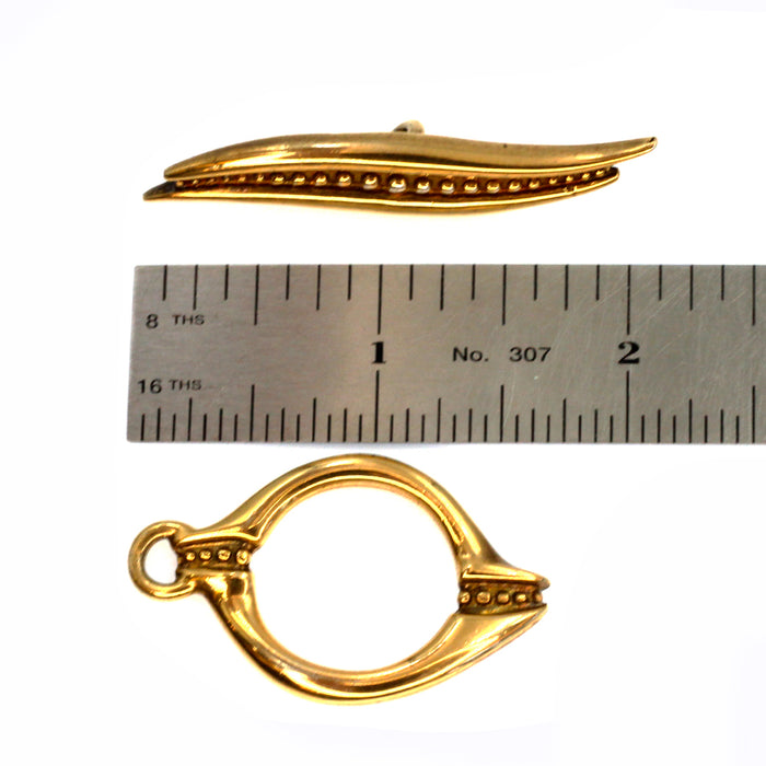 (bzct059-8750) Large Bronze Toggle
