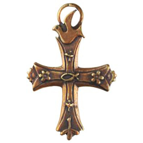 (bzp032-9717) Bronze Classic Cross