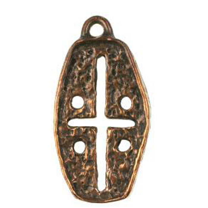 (bzp127) Bronze inset open cross in frame