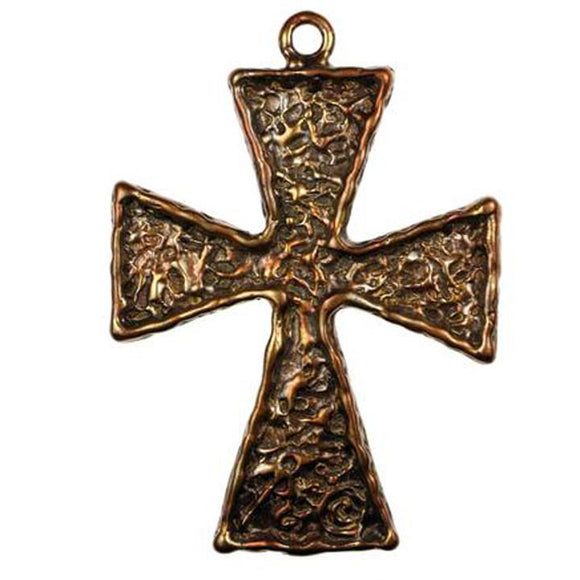 (bzp149-9278) Bronze Iron Style Cross