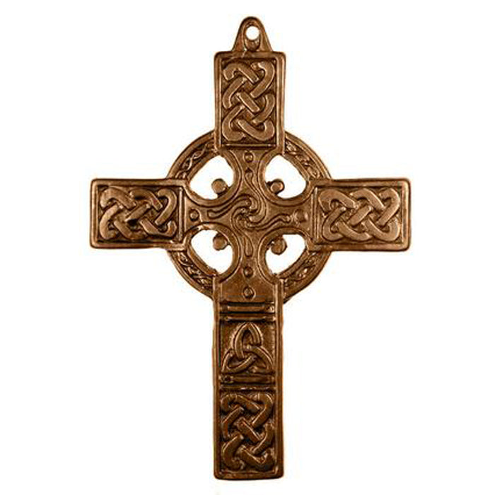 (bzp263) Large Bronze Celtic Cross.