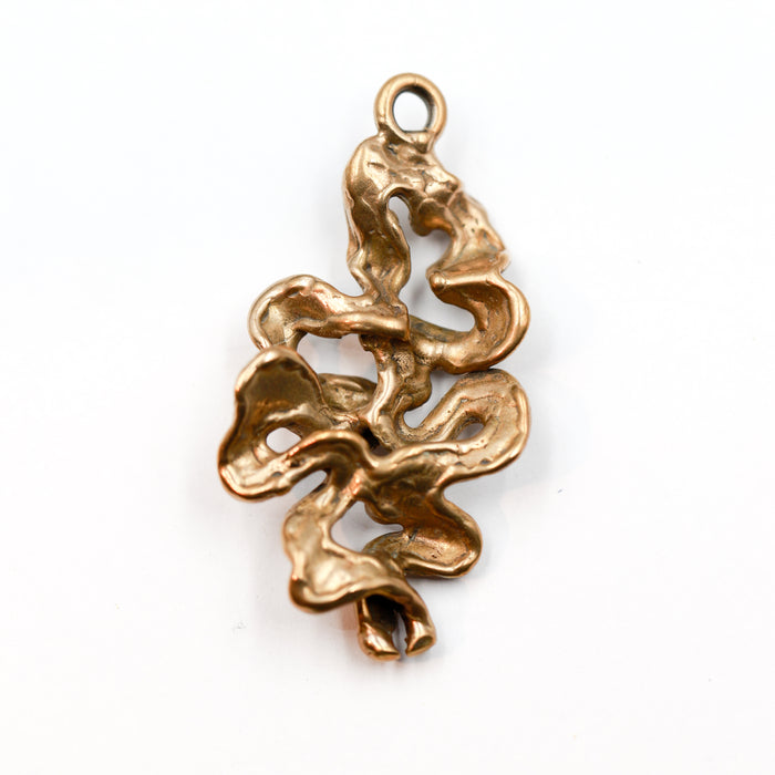 (bzp371-7321) Free Form Bronze Pendant