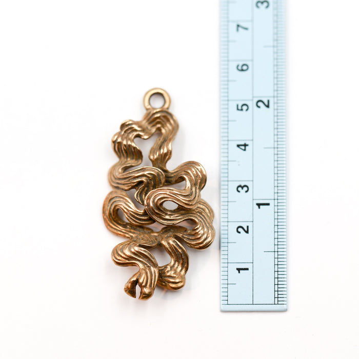 (bzp371-7321) Free Form Bronze Pendant