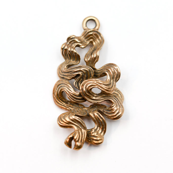 (bzp371-7321) Free Form Bronze Pendant
