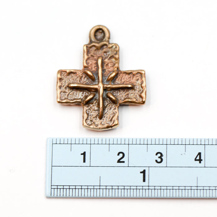 (bzp373-9981) Bronze Peace Cross
