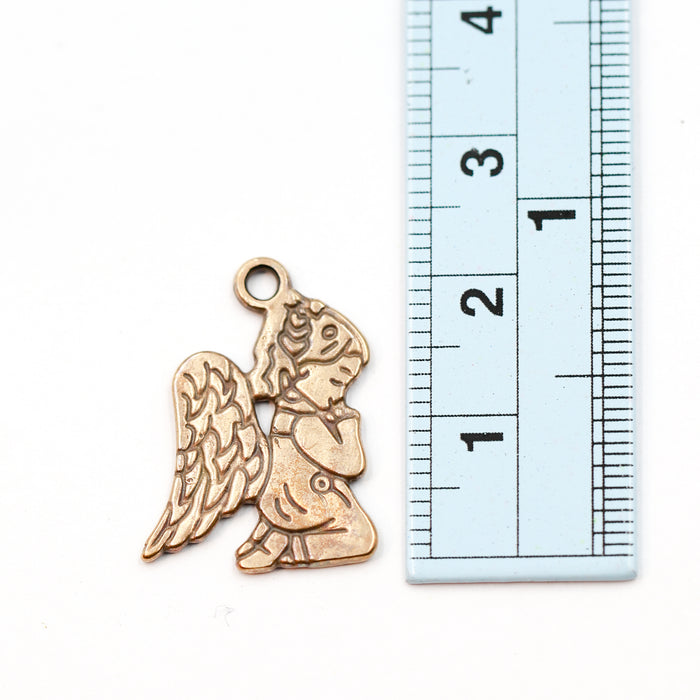 (bzp372-n0649) Bronze Angel Pendant