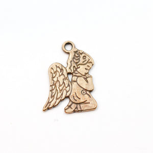 (bzp372-n0649) Bronze Angel Pendant