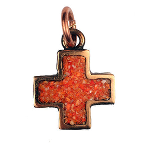 Bronze Cross with Spiny Oyster Inlay