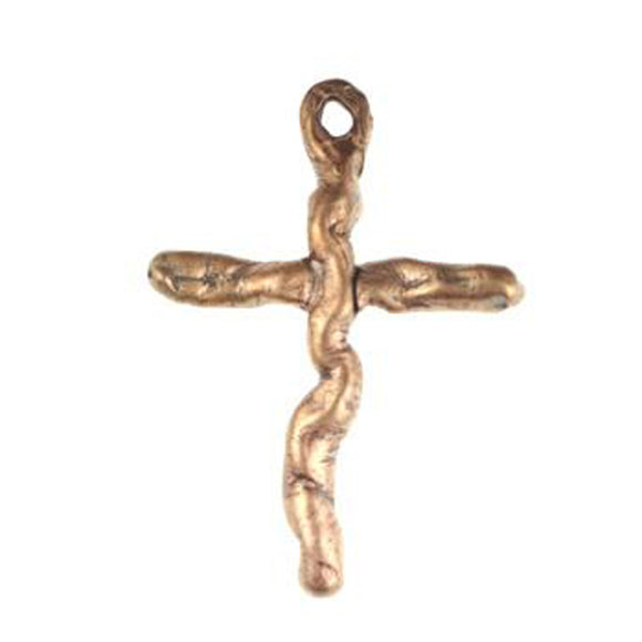 (bzp203-9426) Bronze Rustic rod design cross