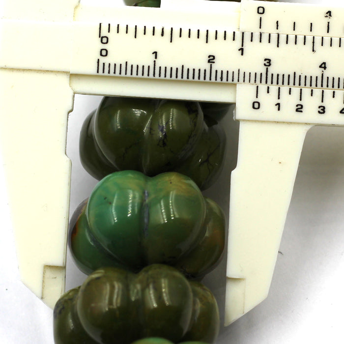 Large Carved Green Turquoise 