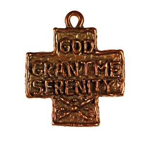 Bronze "God Grant Me Serenity" Cross