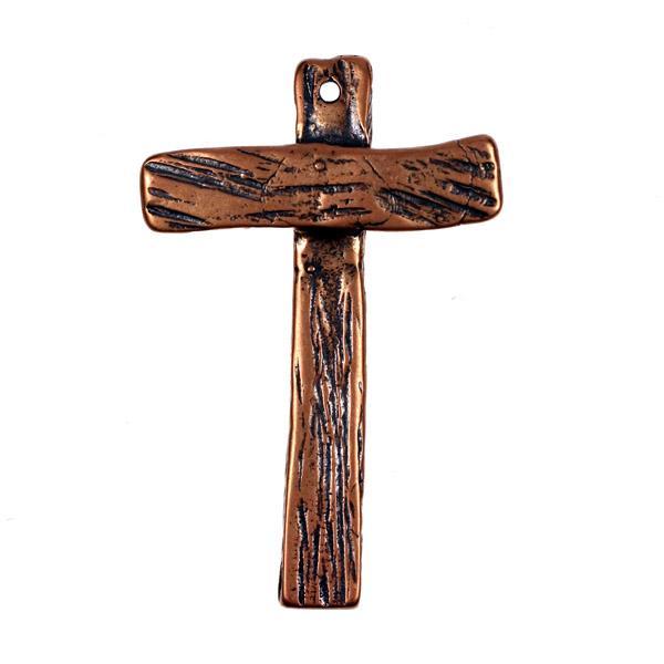 Handmade textured bronze cross by Old World Bronze.