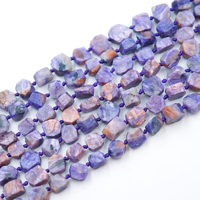 (CHAR-001) Charoite 10mm Flat Matte Rough Nugget