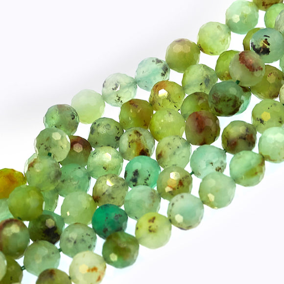 8mm faceted chrysoprase