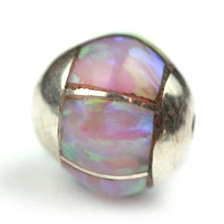 8 mm Round Pink Synth. Opal