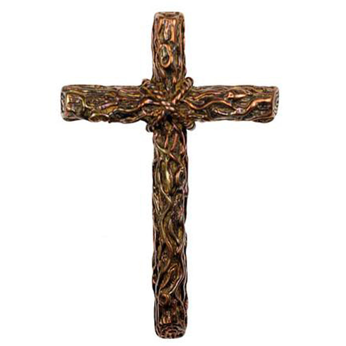 (bzp258) Bronze Wood Poles Style Cross