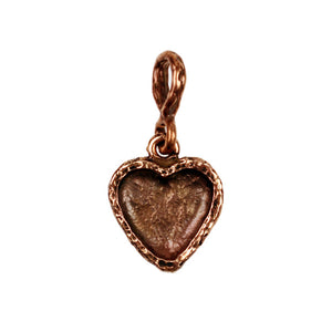 Bronze Textured Heart Pendant