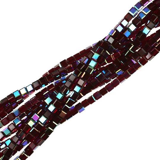 4mm Siam AB Swarovski Crystal