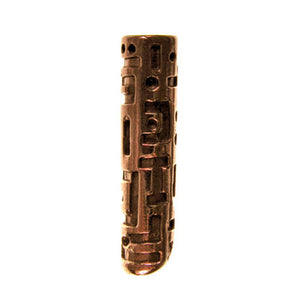 Bronze tube with pattern