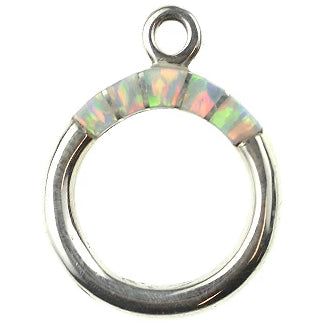 Synthetic Opal Inlay Toggle Ring