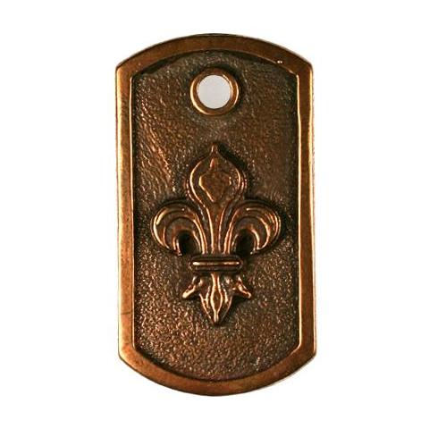  Handmade Bronze Fleur De Lis dog tag by Old World Bronze.