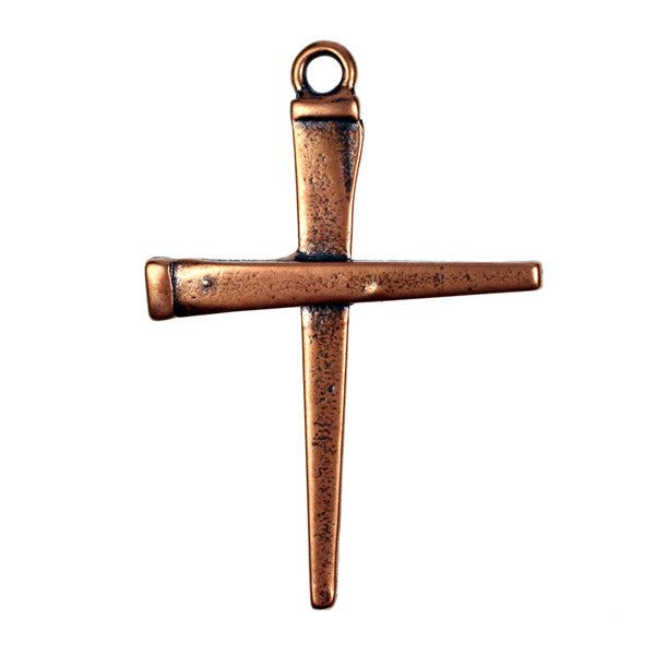 Handmade solid bronze cross by Old World Bronze.