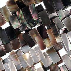 (blacklip004) 18x10mm Black Lip Mother of Pearl Beads - Scottsdale Bead Supply