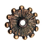 (bzbd064-9872) Bronze bumpy disc bead - Scottsdale Bead Supply
