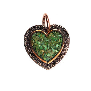 Green Turquoise Heart Pendant