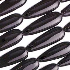 14x40mm Black Agate Teardrop Shape