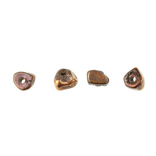 (bzbd062-9870) Bronze Bead Chips (assorted;4 diffeent shapes) - Scottsdale Bead Supply