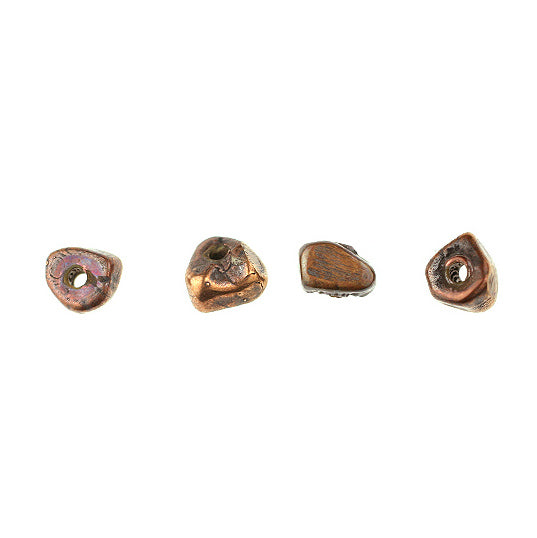 (bzbd062-9870) Bronze Bead Chips (assorted;4 diffeent shapes) - Scottsdale Bead Supply