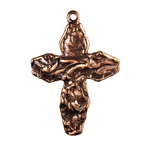 Bronze Lg flat cross with tapered ends