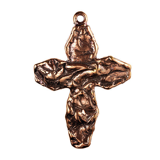 Bronze Lg flat cross with tapered ends