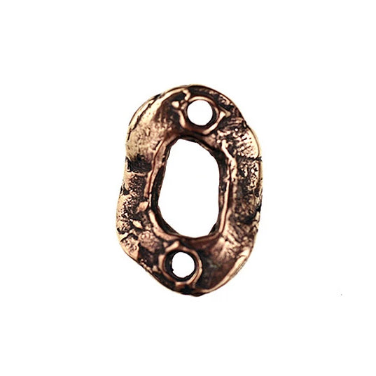 Bronze Med. Stretched oval shape free form link
